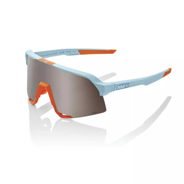 100% Sunglasses S3 Soft Tact Two Tone Hiper Silver