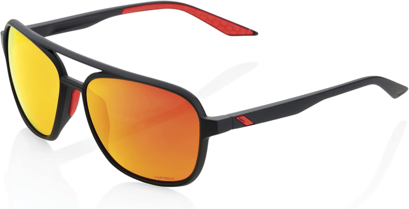 100% Sunglasses Konnor Aviator Square Soft Tact