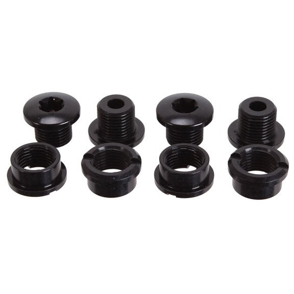 Absolute Black Black Chainring Bolts & Nuts Long
