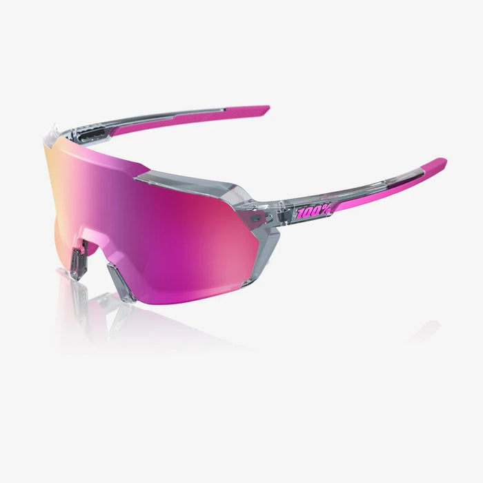 100% Eyewear Korbin - Polished Translucent Grey [Tokyo Night] - Purple Multilayer Mirror Lens