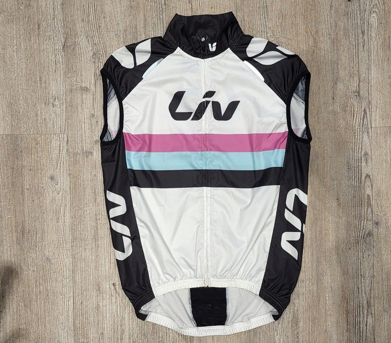 Liv Race Day Windbreaker Vest WHT/BLK - Large