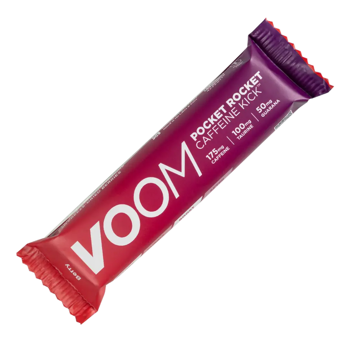 Voom Pocket Rocket Caffeine Kick Energy Bar Berry