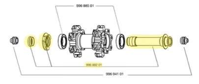 Mavic Front Axle for 6 Bolt Rotor Hubs (2012+)