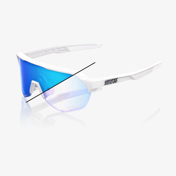 100% Sunglasses Bastille LE Pearl White Glitter Blue Mirror