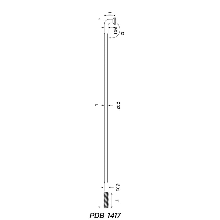 Pillar Spokes J-Bend Black Oxide 288Mm