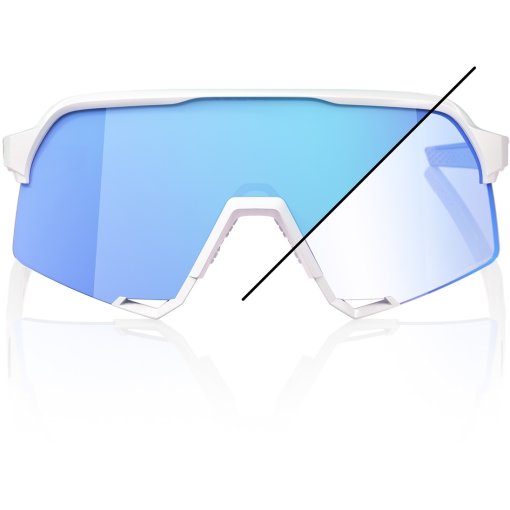 100% Sunglasses Bastille LE Pearl White Glitter Blue Mirror
